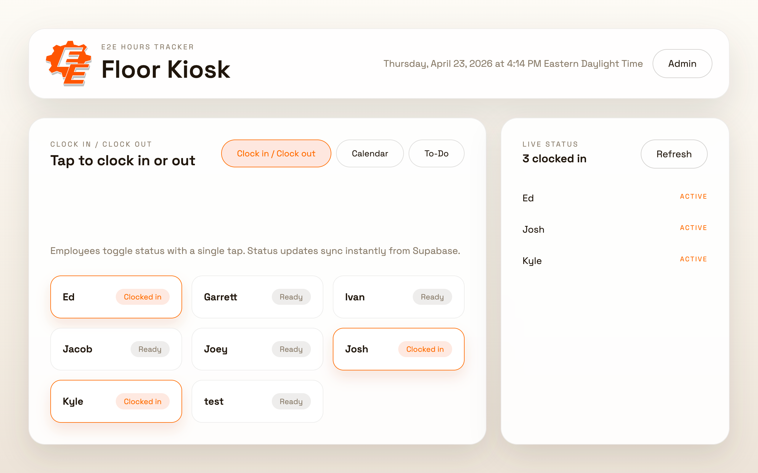 Hours Tracker screenshot